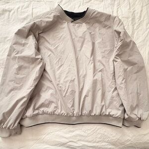 Men's Wedge Reversible Black/ Tan Windbreaker With Pockets